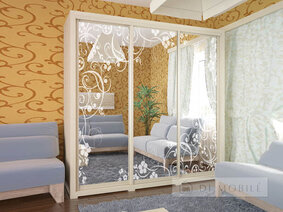 Шкаф купе "Домино" 2626 мм 3-дверный W