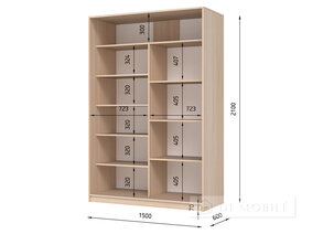 Dulap "E-Line" SHK 2.1 1500 mm cu rafturi