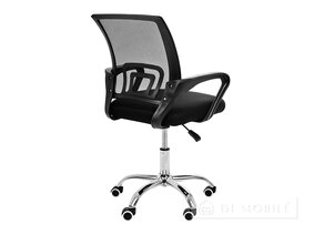 Scaun pentru calculator„Web Home crom, material textil negru/plasă neagră” AMF