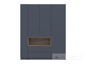 Cabinet de îmbrăcăminte cu nișă și raft "Dale" 3 chipboard