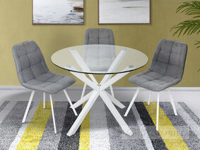 Стол обеденный "Джин" белый