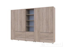 Шкаф для одежды "Гелар" 3+3ДСП с пеналом