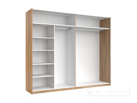 Closet coupe "Moon" 250x212x62 cm 2 usi luminat spate Mat lava, seria H