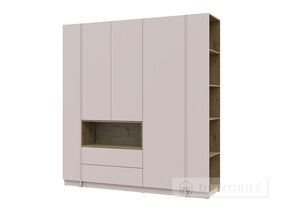 Cabinet de îmbrăcăminte cu nișă și raft "Dale" 3 chipboard