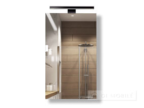 Dulap cu oglindă în baie "Runa Negru 41"