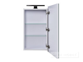 Dulap cu oglindă în baie "Runa Negru 41"