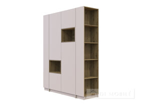 Cabinet de îmbrăcăminte cu nișă și raft "Dale" 2 chipboard