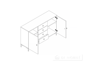 Комод KOM2D4S "Симпл"