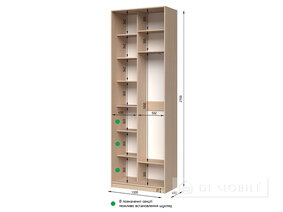 Шкаф-купе двухдверный "E-Line" ШК.1.1 1000 мм