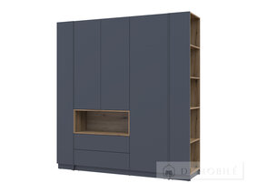 Cabinet de îmbrăcăminte cu nișă și raft "Dale" 3 chipboard