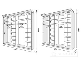 Garderoba "Premiu" 2700 mm cu 4 uşi
