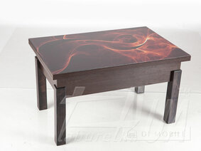 Стол-трансформер "Флай" со стеклом