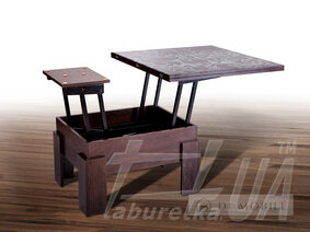 Стол-трансформер "Дельта" со стеклом