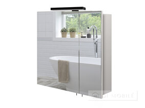 Dulap cu o oglindă în baie "Runa Black 70"