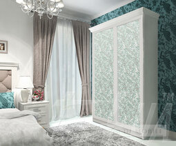 Cabinet coupe "Rome Venetiano" 1200 mm cu 2 uşi Alb