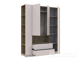Cabinet de îmbrăcăminte cu nișă și raft "Dale" 3 chipboard