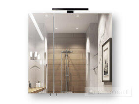 Dulap cu o oglindă în baie "Runa Black 70"