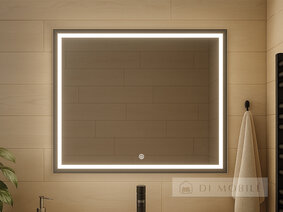 Oglindă orizontală dreptunghiulară cu iluminare de fundal