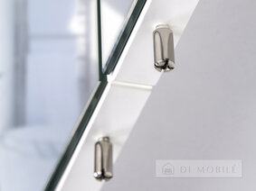 Dulap cu o oglindă în baie "Runa Negru 80" cu o lampă