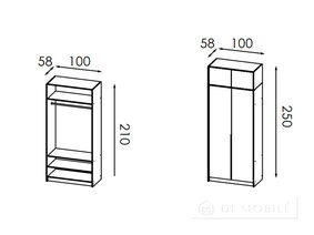 Шкаф 100 "Алекс"