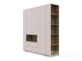 Cabinet de îmbrăcăminte cu nișă și raft "Dale" 3 chipboard