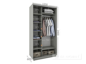 Dulap cu două uşi 1200 mm cu