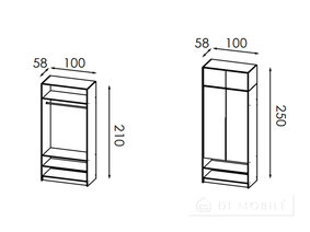 Шкаф 100 с нишей "Алекс"