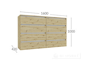 Комод К 1000/1600/2 (4Ш) "Идея"