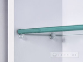 Dulap cu o oglindă în baie "Runa Negru 80" cu o lampă