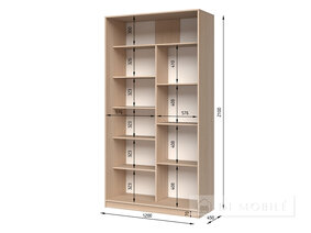 Dulap cu două uşi "E-Line" ShK.1.2 1200 mm cu rafturi