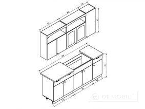Кухня "Валенсия" 2 м