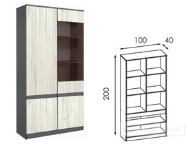 Шкаф с витриной "Комфи"