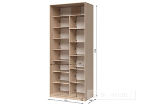 Dulap cu două uşi "E-Line" ShK.1.2 1100 mm cu rafturi