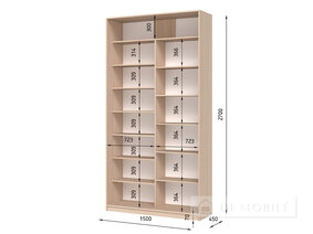 Dulap "E-Line" SHK 2.1 1500 mm cu rafturi