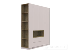 Cabinet de îmbrăcăminte cu nișă și raft "Dale" 3 chipboard