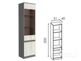 Шкаф с витриной "Комфи"