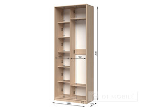 Dulap "E-Line" SHK.1.1 1000 mm cu bar/microlift și rafturi