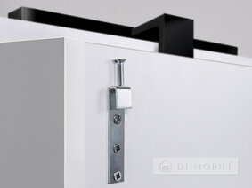 Dulap cu o oglindă în baie "Runa Negru 80" cu o lampă