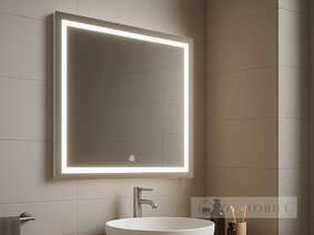 Зеркало прямоугольное горизонтальное с фронтальной подсветкой