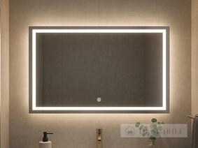 Oglindă orizontală dreptunghiulară cu iluminare frontală