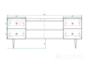 Тумба ТВ "Сканди", открытая