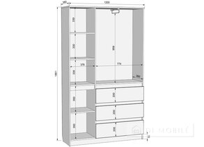 Распашной шкаф "Смузи" 21-1200