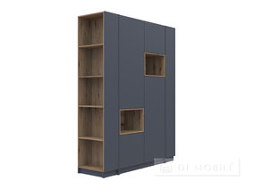 Cabinet de îmbrăcăminte cu nișă și raft "Dale" 2 chipboard