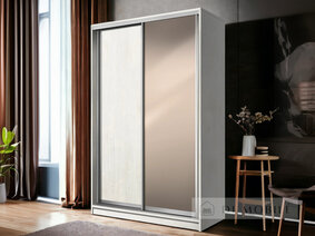 Шкаф-купе двухдверный "E-Line" ШК 2.1 1500 мм с штангой/микролифт и полками