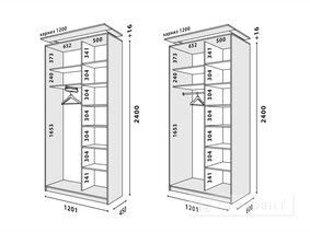 Garderoba "Premiu" 1200 mm cu 2 uşi