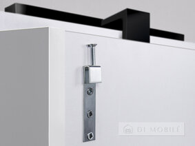 Dulap cu oglindă în baie "Runa Negru 54"