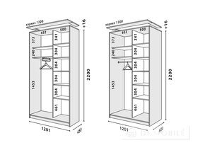 Garderoba "Premiu" 1200 mm cu 2 uşi