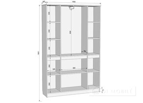 Распашной шкаф "Смузи" 25-1400