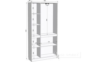 Распашной шкаф "Смузи" 17-1200