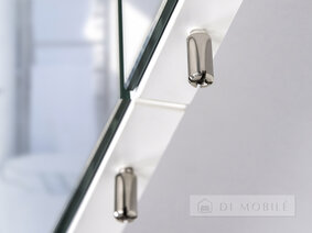 Dulap cu o oglindă în baie "Sorrento Black 41" cu o lampă